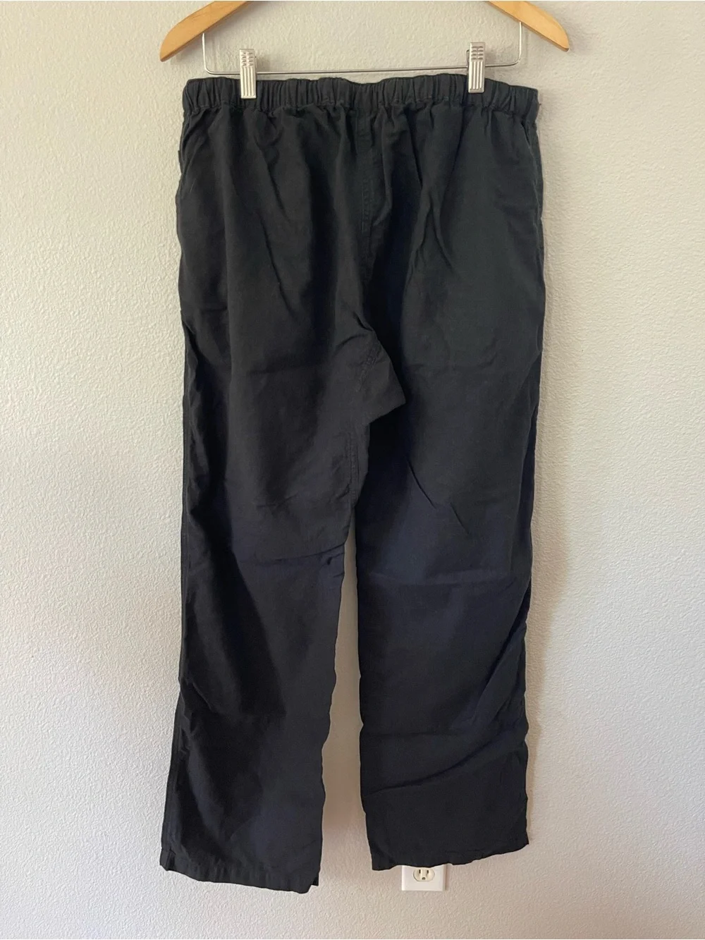 Of The Earth Hemp/Organic Cotton Casual Drawstring Pants Size XL Washed Black
